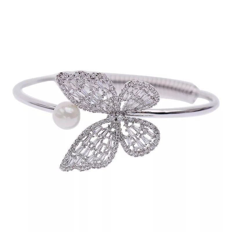 Butterfly bracelet silver discount