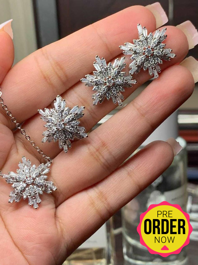 Sterling Silver Adjustable CZ 3Pcs Set