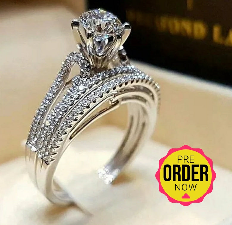 925 silver deals ring set