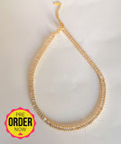 Tennis Gold Plated Necklace